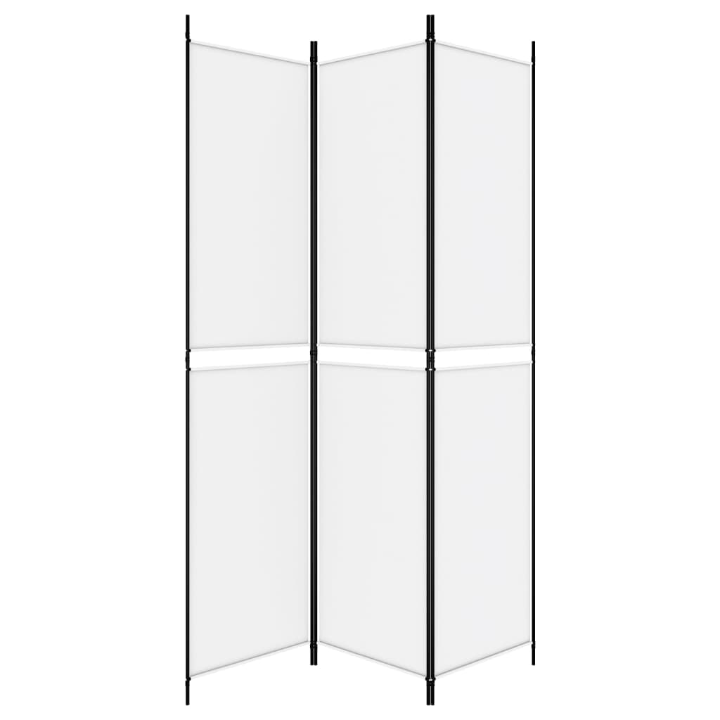 vidaXL Parawan 3-panelowy, biały, 150x220 cm, tkanina