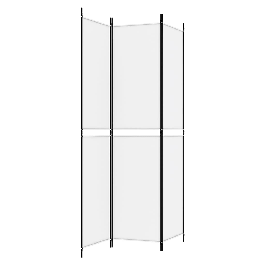 vidaXL Parawan 3-panelowy, biały, 150x220 cm, tkanina