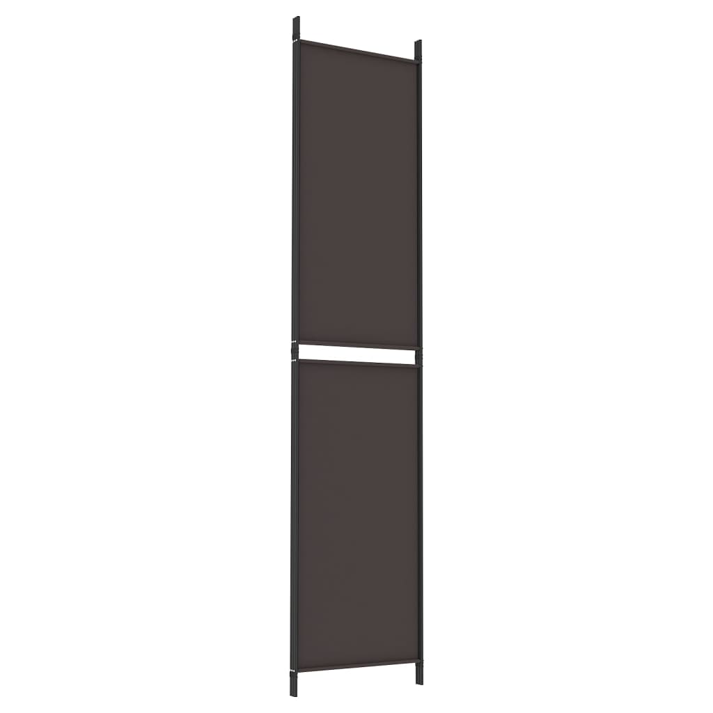 vidaXL Parawan 3-panelowy, brązowy, 150x220 cm, tkanina