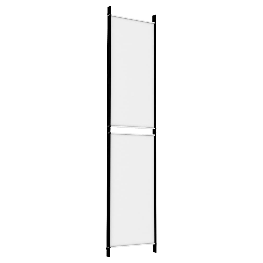 vidaXL Parawan 4-panelowy, biały, 200x220cm, tkanina
