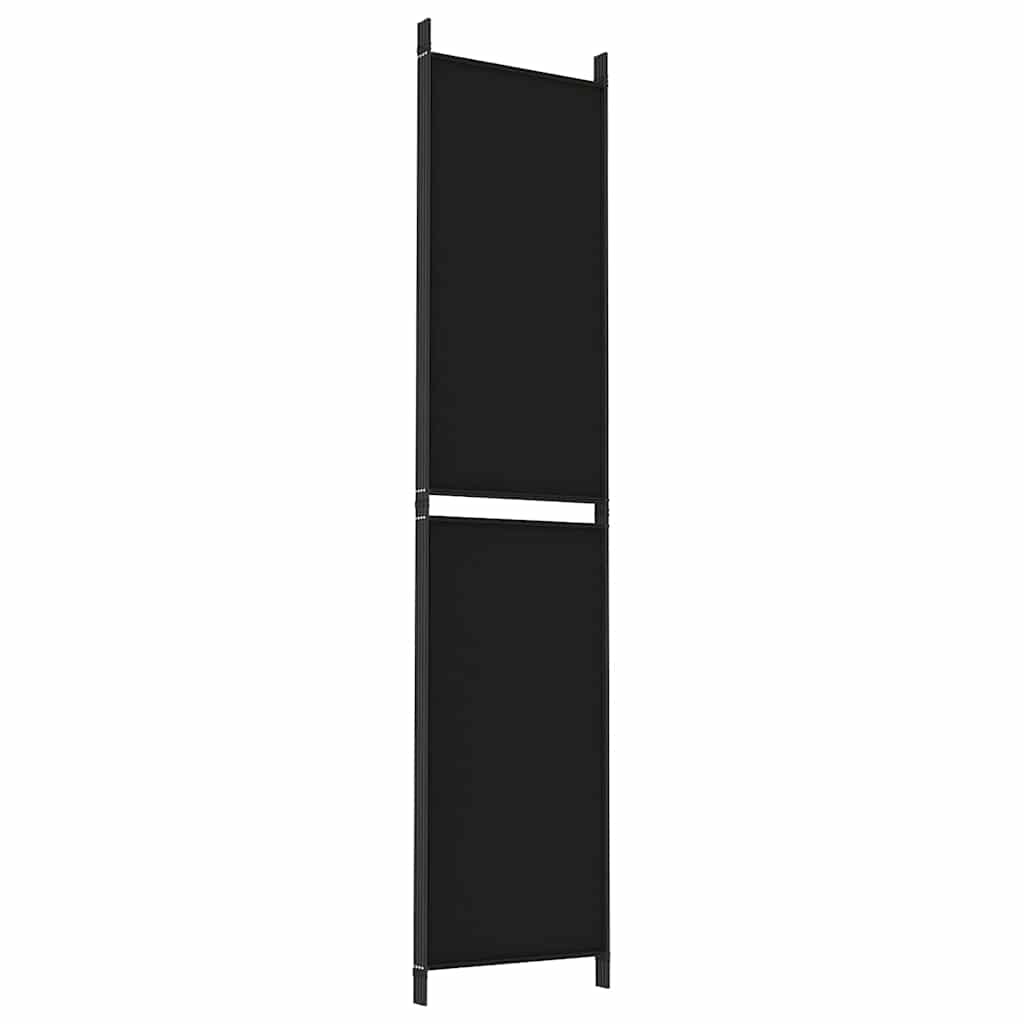 vidaXL Parawan 4-panelowy, czarny, 200x220 cm, tkanina