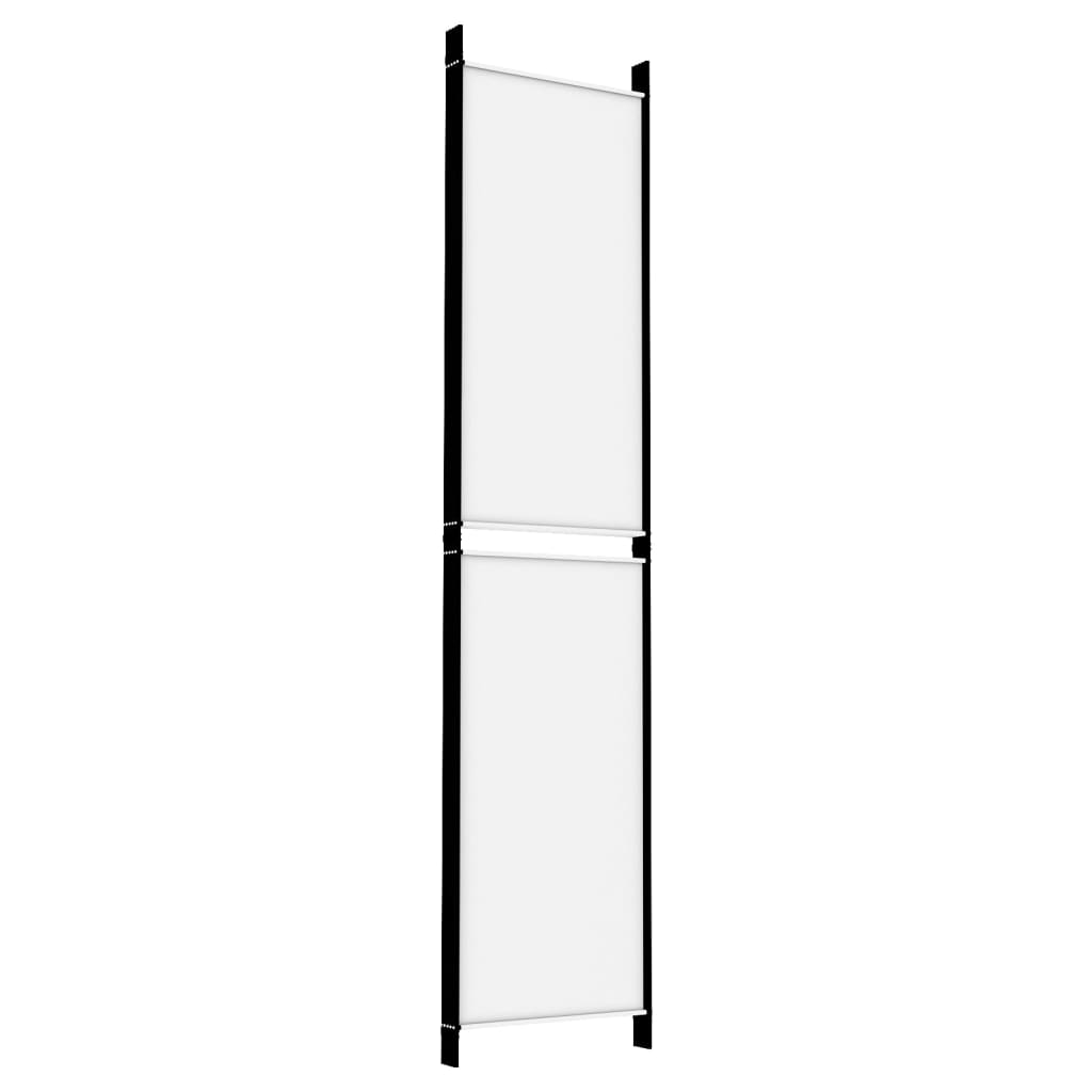 vidaXL Parawan 5-panelowy, biały, 250x220 cm, tkanina
