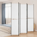 vidaXL Parawan 5-panelowy, biały, 250x220 cm, tkanina
