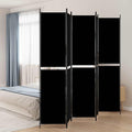 vidaXL Parawan 5-panelowy, czarny, 250x220 cm, tkanina