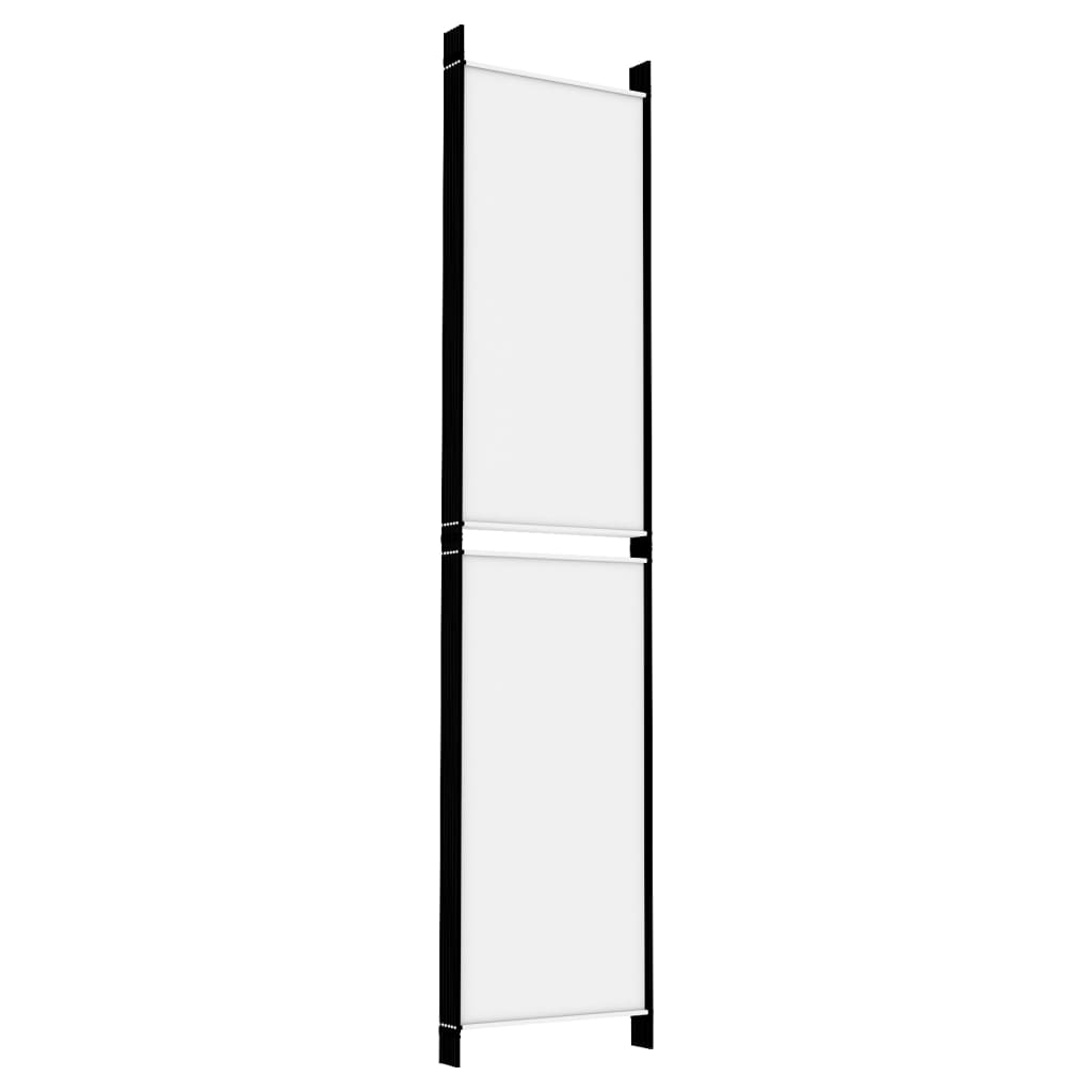 vidaXL Parawan 6-panelowy, biały, 300x220 cm, tkanina