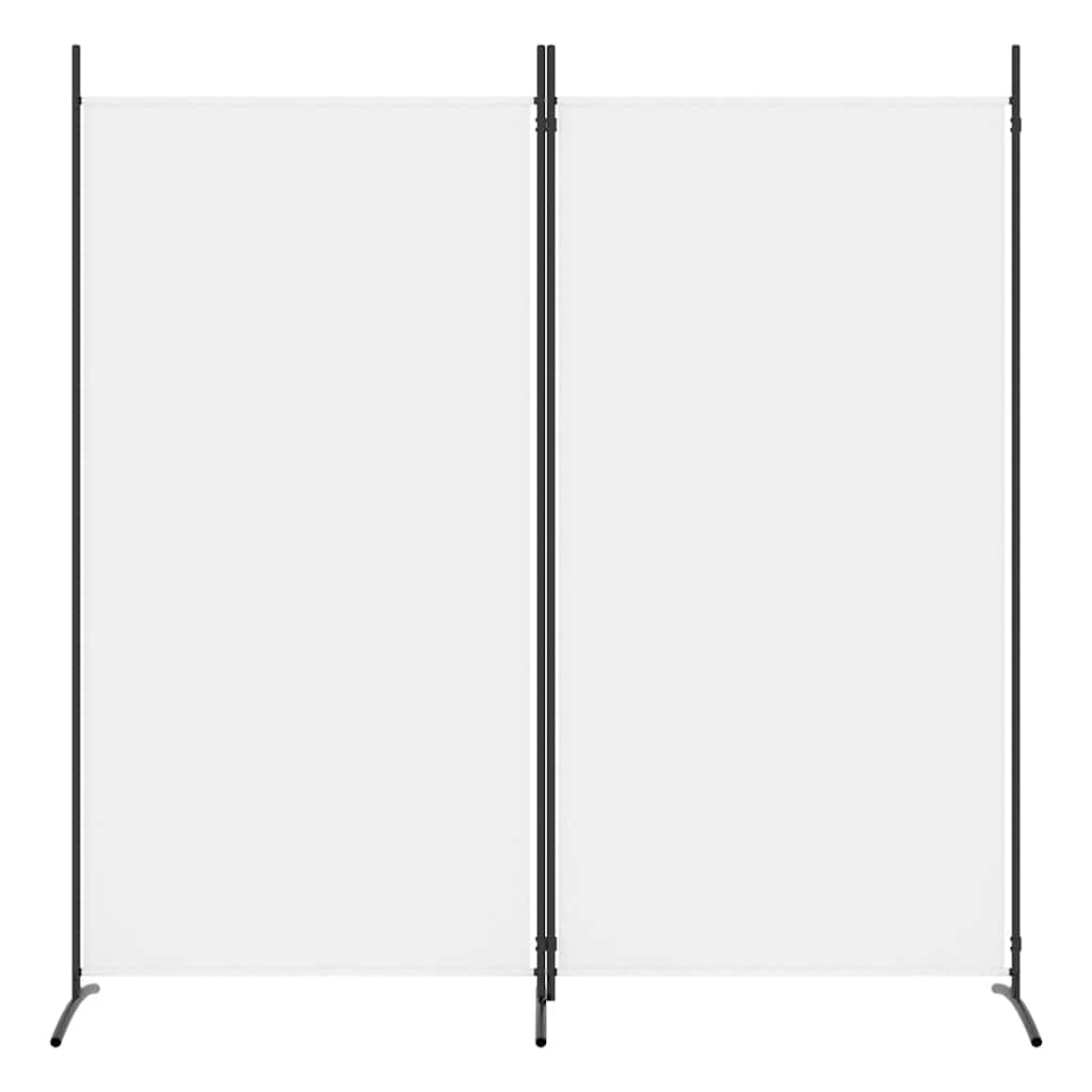 vidaXL Parawan 2-panelowy, biały, 175x180 cm, tkanina