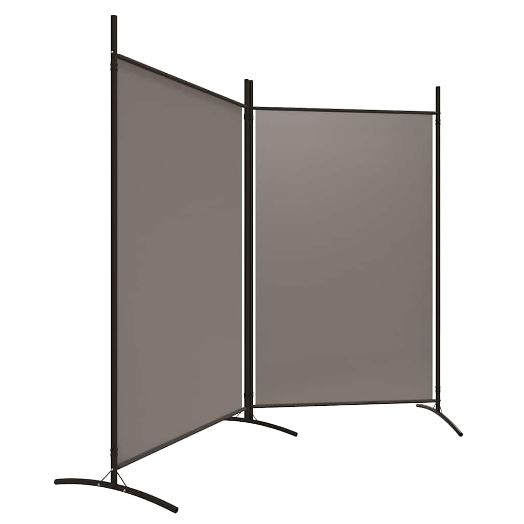 vidaXL Parawan 2-panelowy, antracytowy, 175x180 cm, tkanina