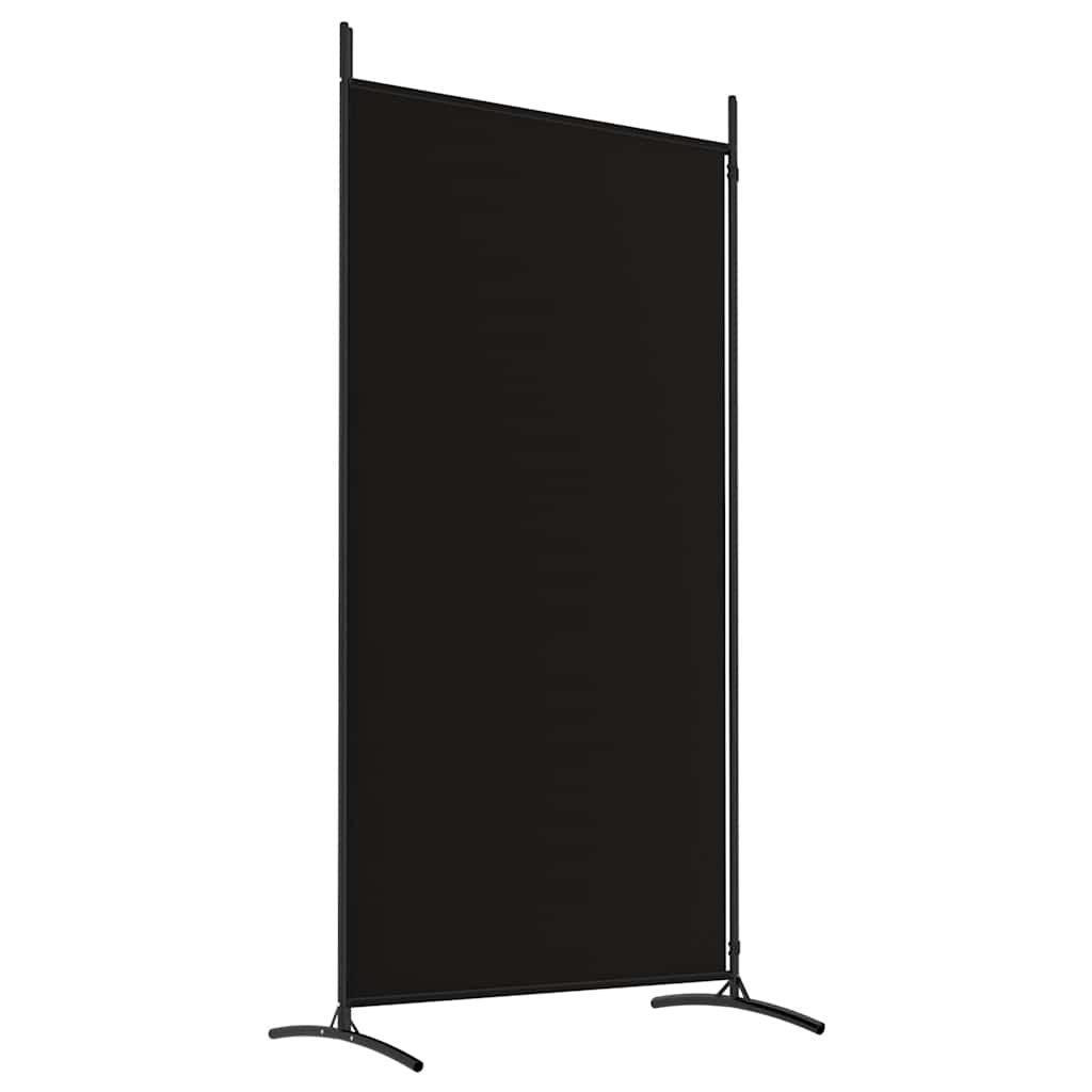 vidaXL Parawan 2-panelowy, czarny, 175x180 cm, tkanina