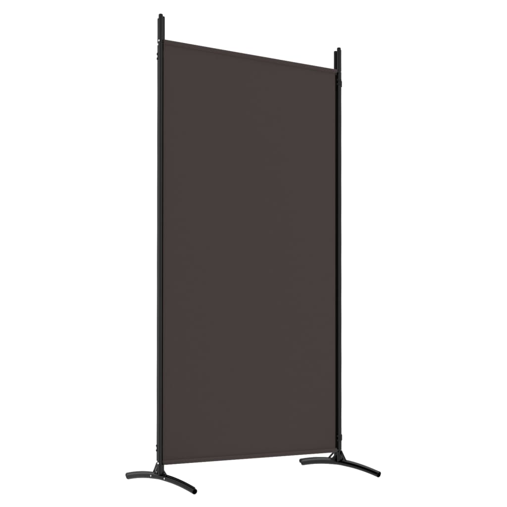 vidaXL Parawan 4-panelowy, brązowy, 346x180 cm, tkanina