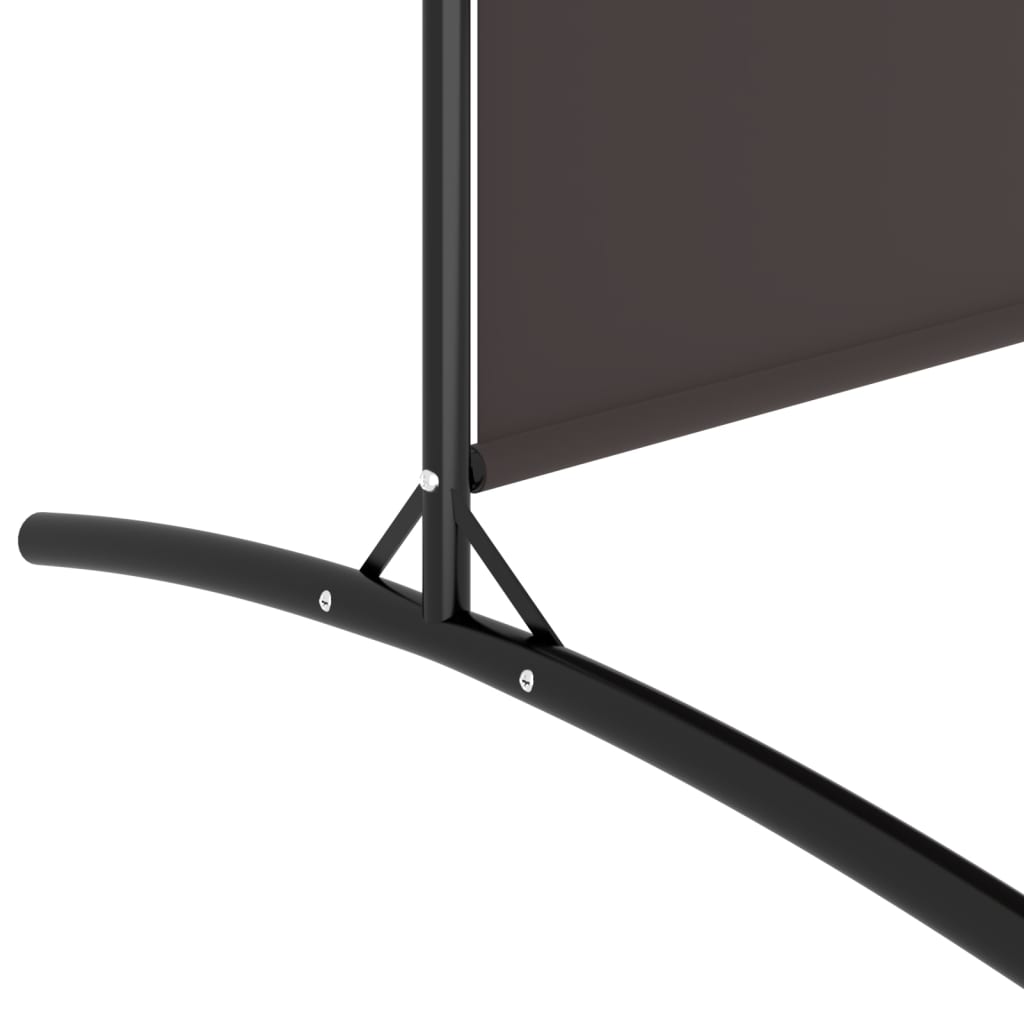 vidaXL Parawan 4-panelowy, brązowy, 346x180 cm, tkanina