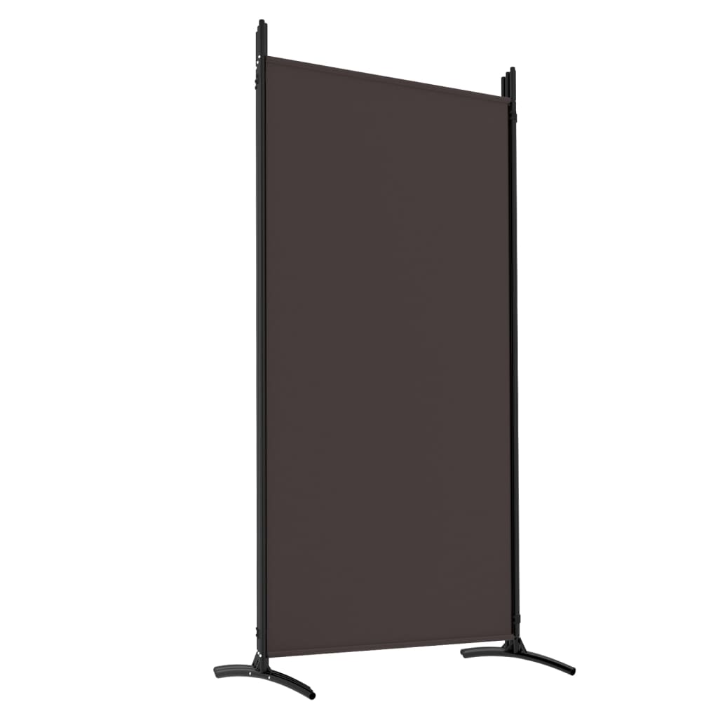 vidaXL Parawan 5-panelowy, brązowy, 433x180 cm, tkanina