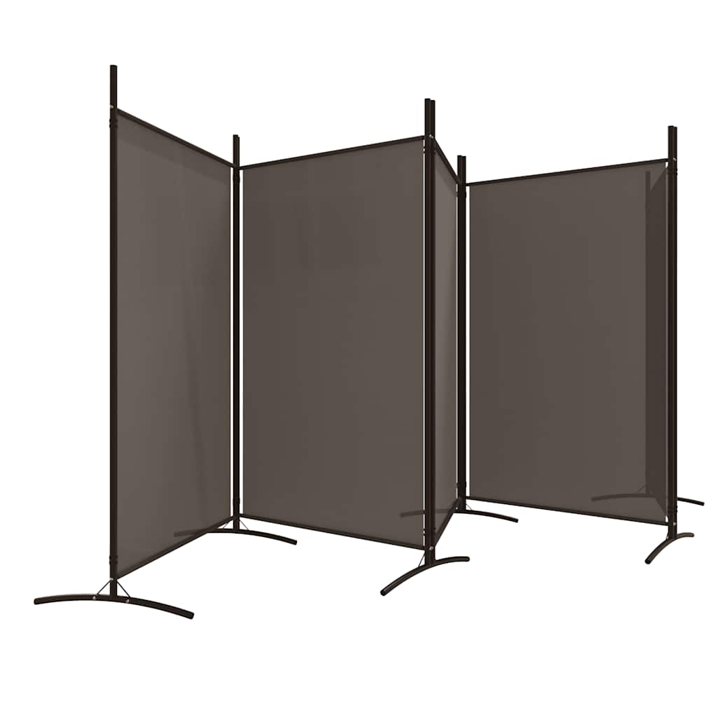 vidaXL Parawan 5-panelowy, antracytowy, 433x180 cm, tkanina