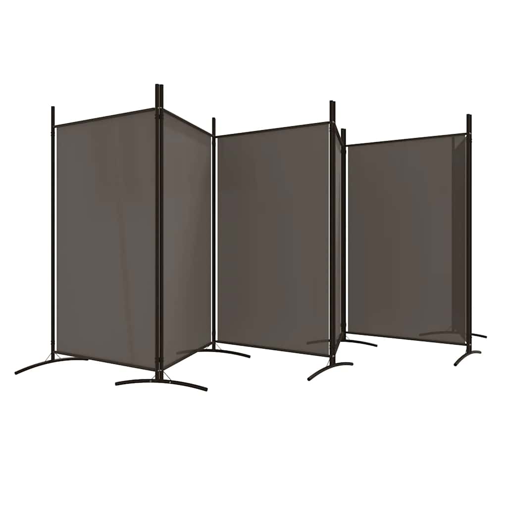vidaXL Parawan 6-panelowy, antracytowy, 520x180 cm, tkanina