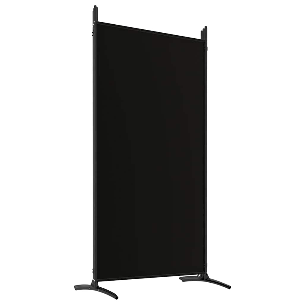 vidaXL Parawan 6-panelowy, czarny, 520x180 cm, tkanina