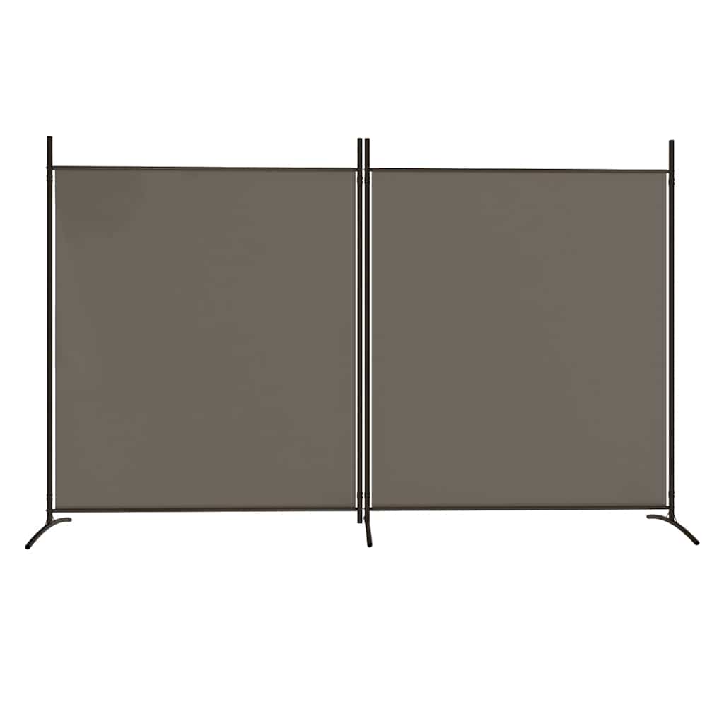 vidaXL Parawan 2-panelowy, antracytowy, 348 x 180 cm, tkanina