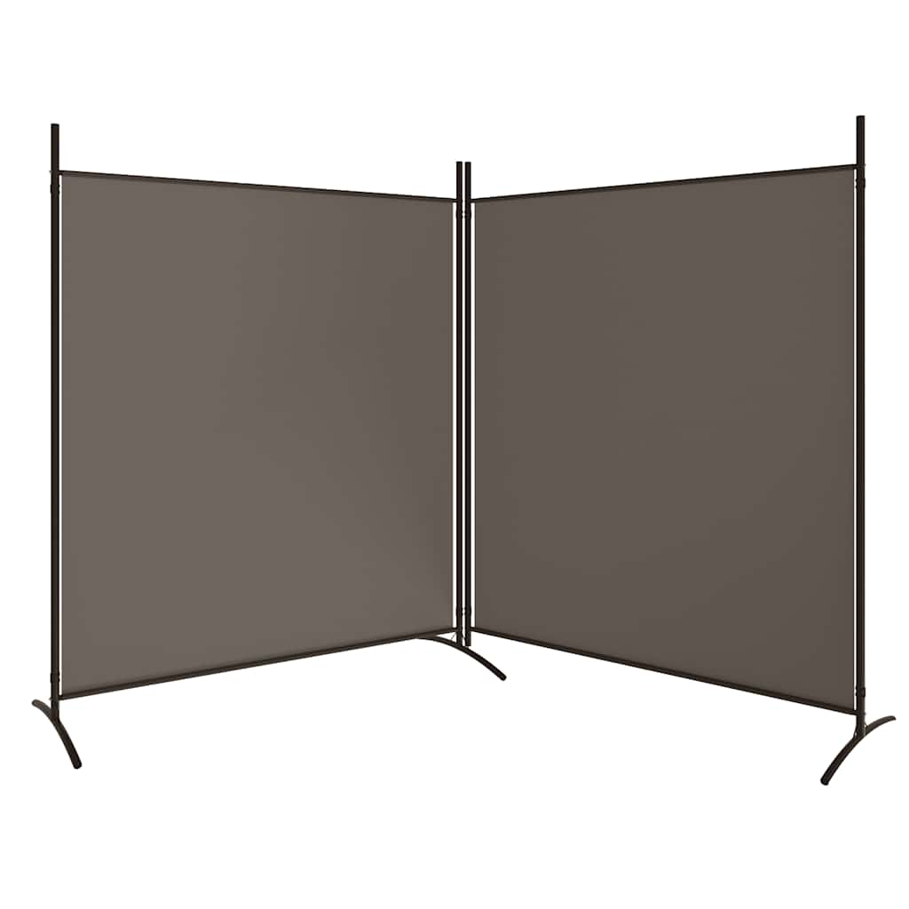 vidaXL Parawan 2-panelowy, antracytowy, 348 x 180 cm, tkanina