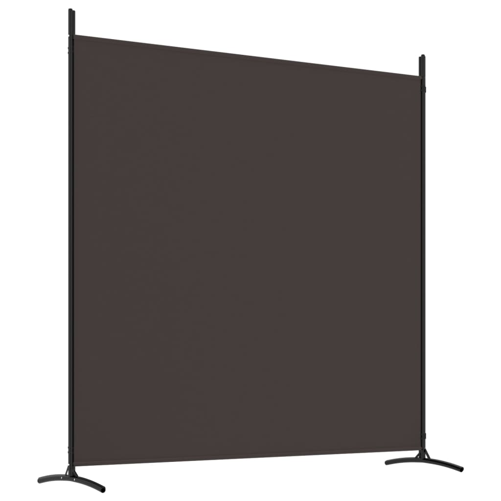 vidaXL Parawan 3-panelowy, brązowy, 525x180 cm, tkanina