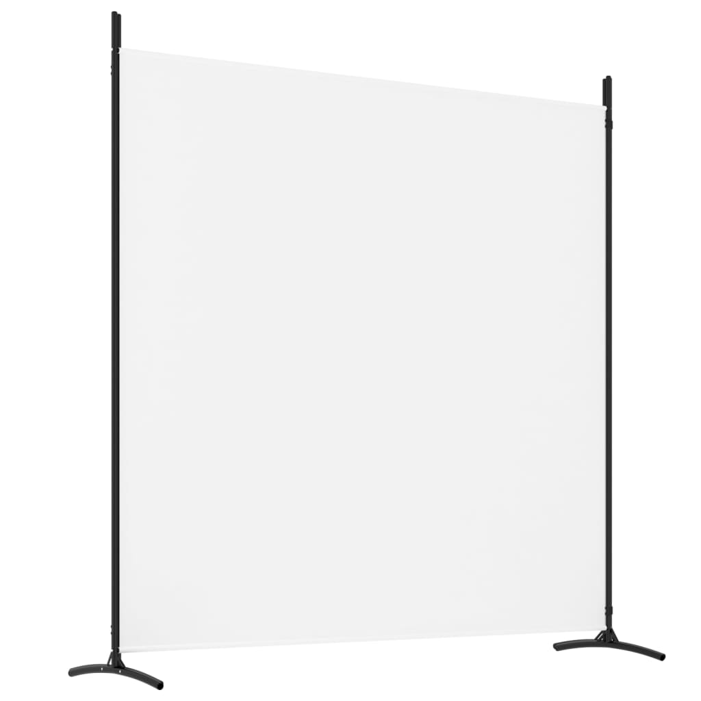 vidaXL Parawan 4-panelowy, biały, 698x180 cm, tkanina
