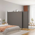 vidaXL Parawan 4-panelowy, antracytowy, 698x180 cm, tkanina
