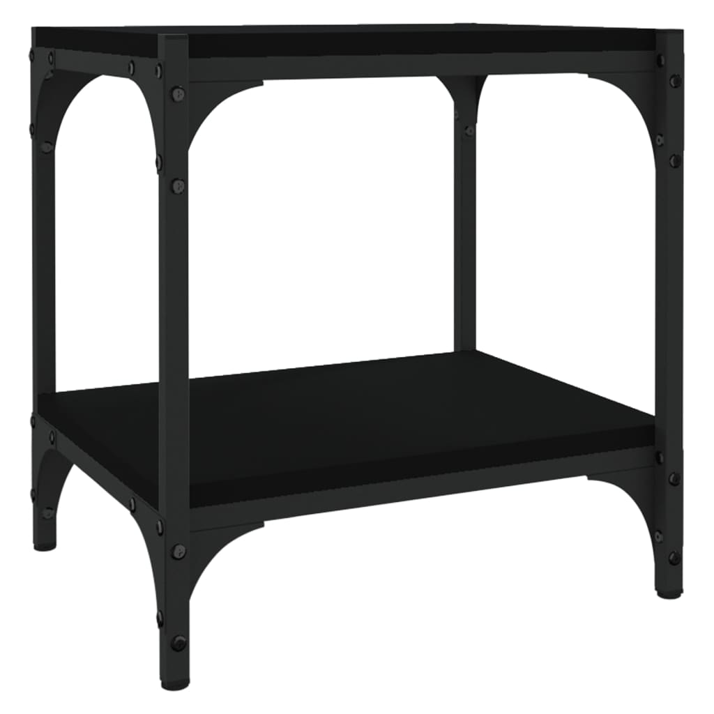 vidaXL Szafka pod TV, czarna 40x33x41 cm materiał drewnopochodny/ stal