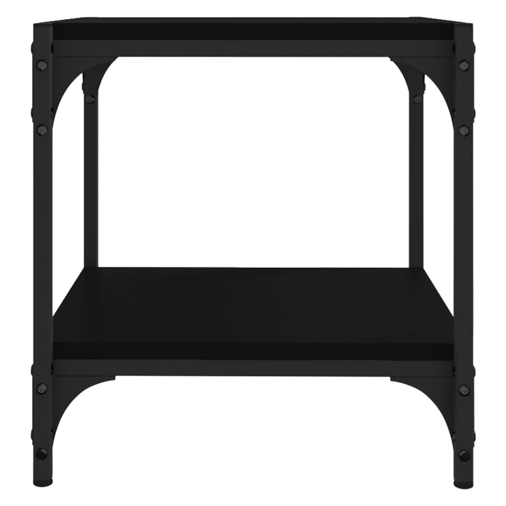 vidaXL Szafka pod TV, czarna 40x33x41 cm materiał drewnopochodny/ stal