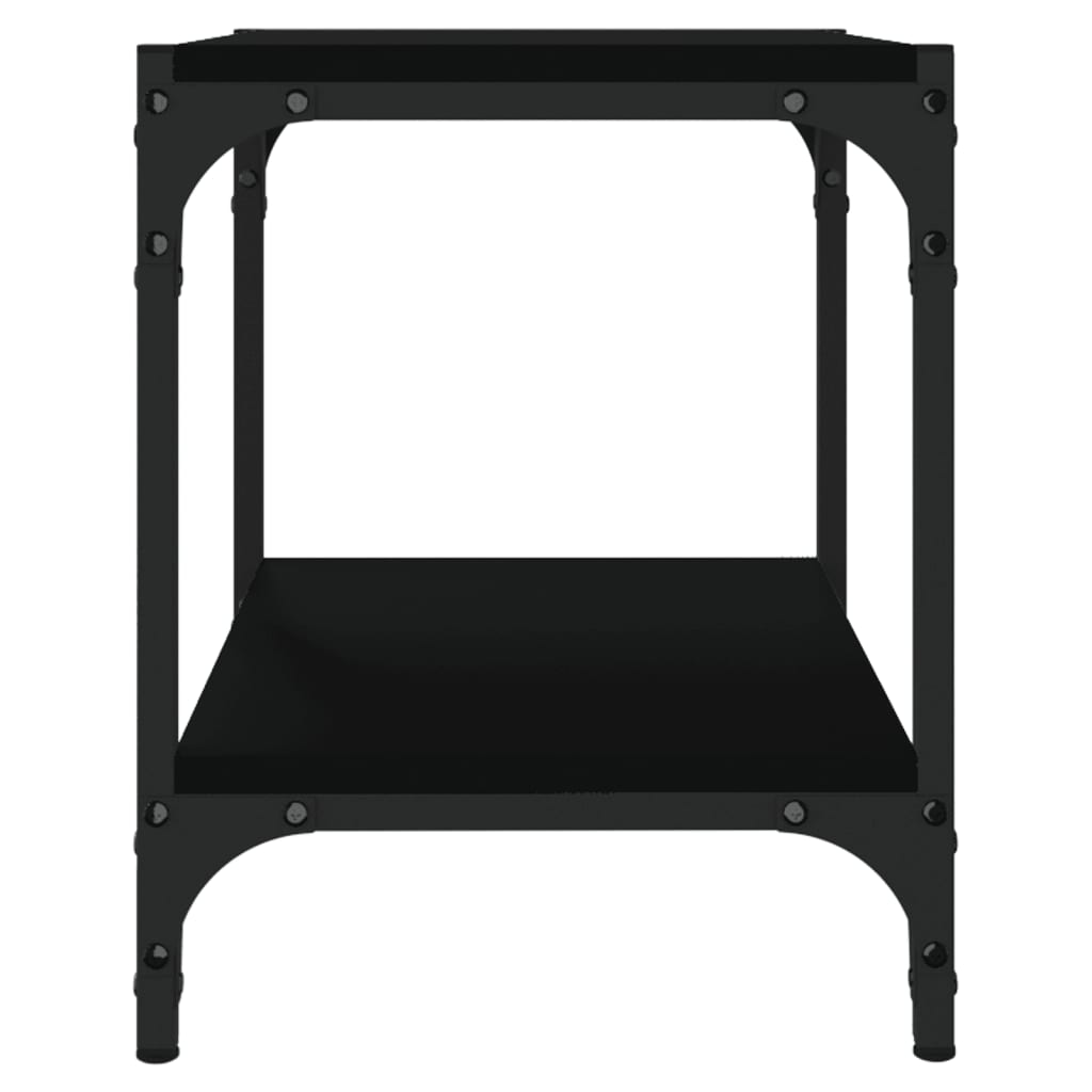 vidaXL Szafka pod TV, czarna 40x33x41 cm materiał drewnopochodny/ stal