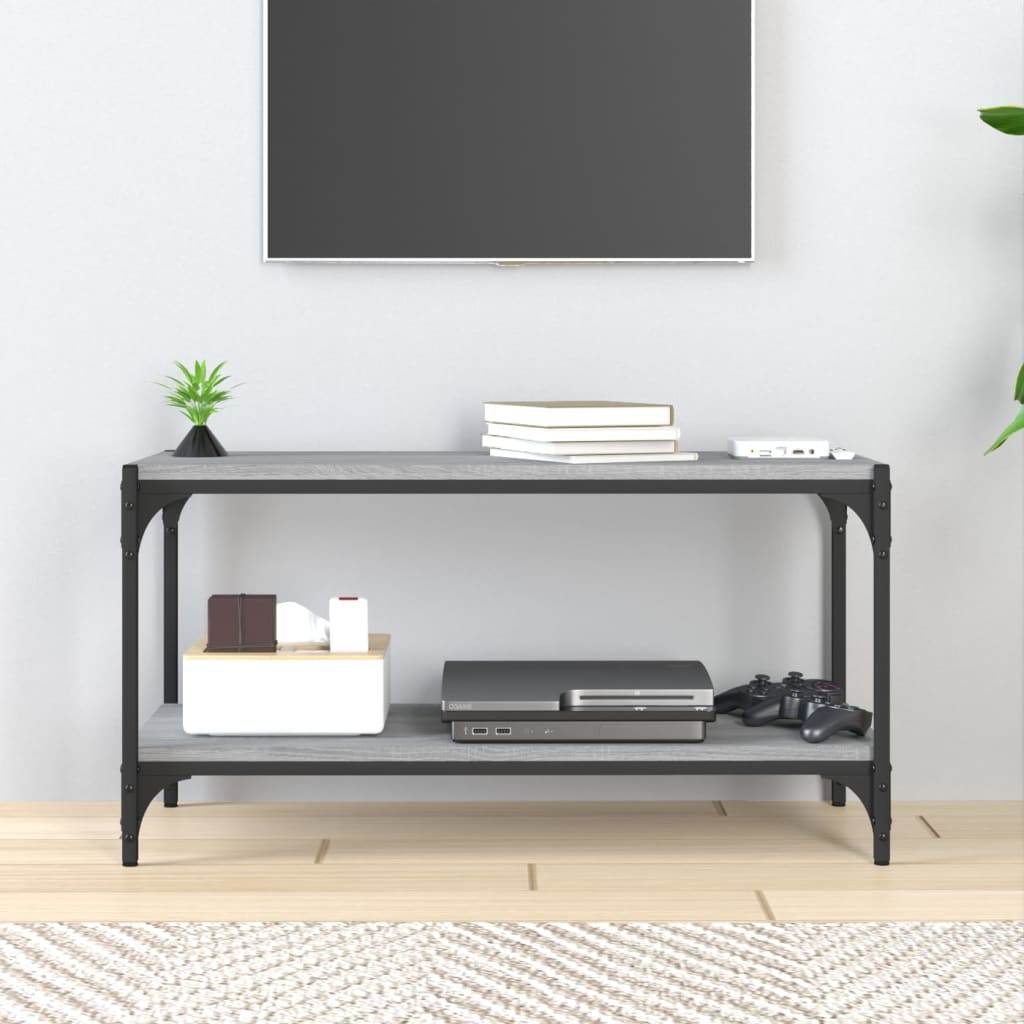 vidaXL Szafka pod TV, szary dąb sonoma, 80x33x41 cm
