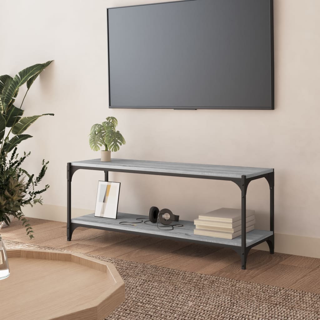 vidaXL Szafka pod TV, szary dąb sonoma, 100x33x41 cm