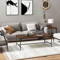 vidaXL Stolik kawowy, brązowy dąb 100x50x35cm, materiał drewnopochodny