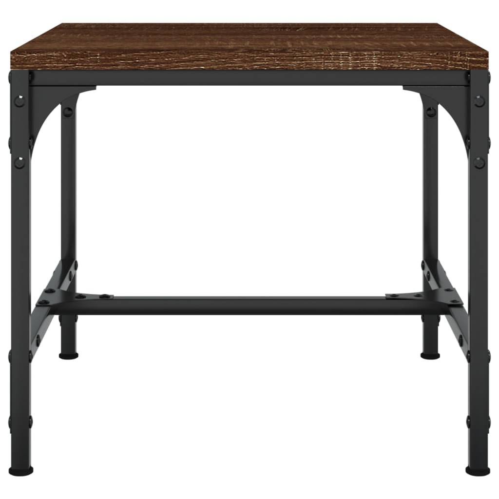 vidaXL Stoliki boczne, 2 szt., brązowy dąb, 40x40x35 cm