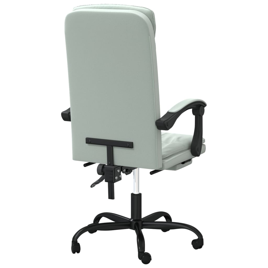 vidaXL Rozkładany fotel biurowy, jasnoszary, aksamit