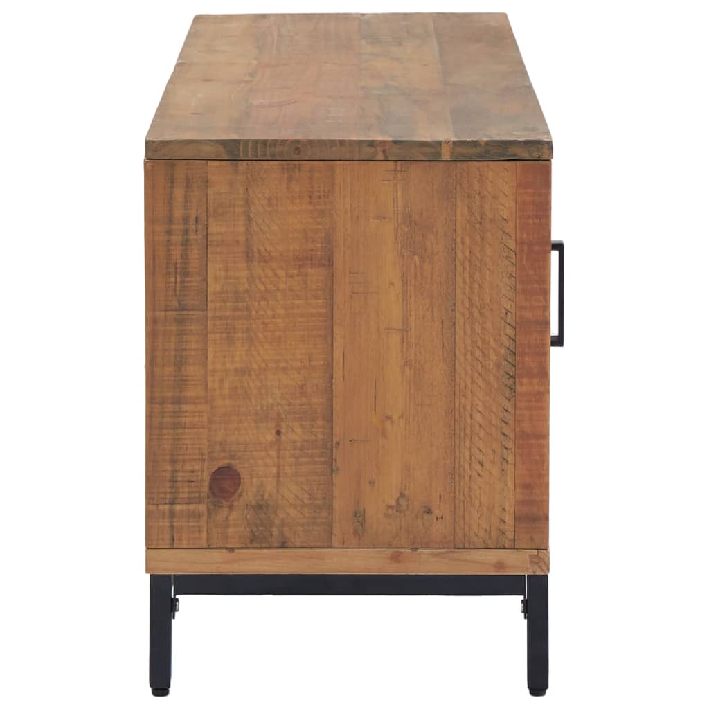 vidaXL Szafka pod telewizor, brązowa, 110x35x48 cm, drewno sosnowe