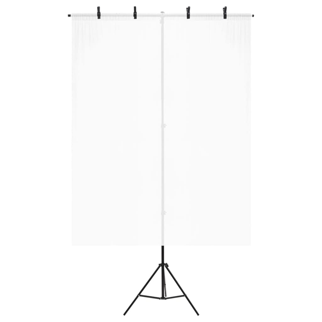 vidaXL Stojak na tło, T-kształtny, czarny, 151x60x(70-200) cm