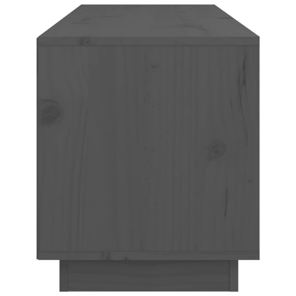 vidaXL Szafka pod TV, szara, 105x34x40 cm, lite drewno sosnowe