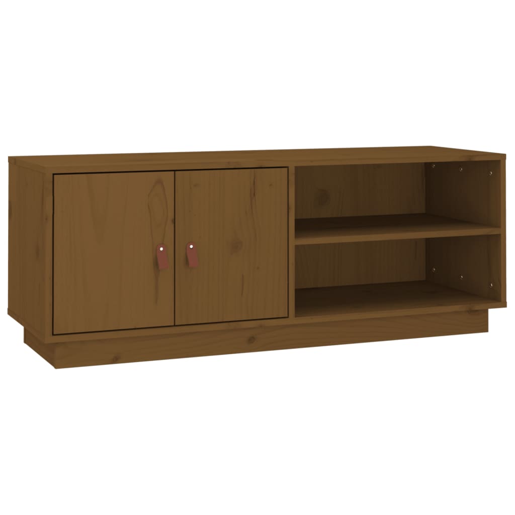vidaXL Szafka pod TV, miodowy brąz, 105x34x40 cm, lite drewno sosnowe