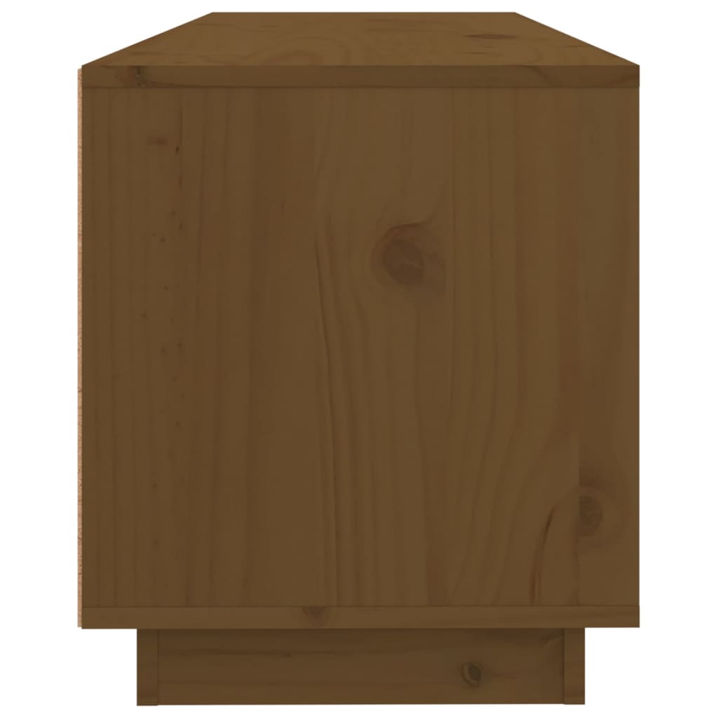 vidaXL Szafka pod TV, miodowy brąz, 100x34x40 cm, lite drewno sosnowe