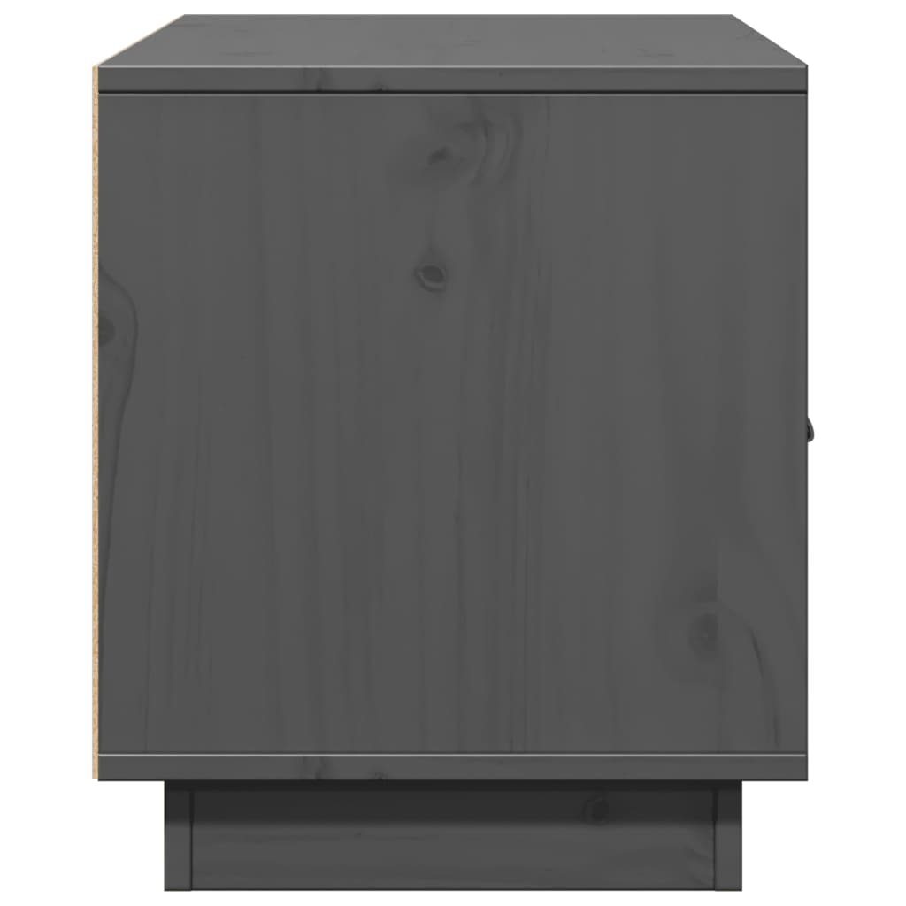 vidaXL Szafka pod TV, szara, 80x34x40 cm, lite drewno sosnowe