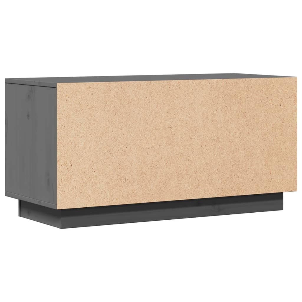 vidaXL Szafka pod TV, szara, 80x34x40 cm, lite drewno sosnowe
