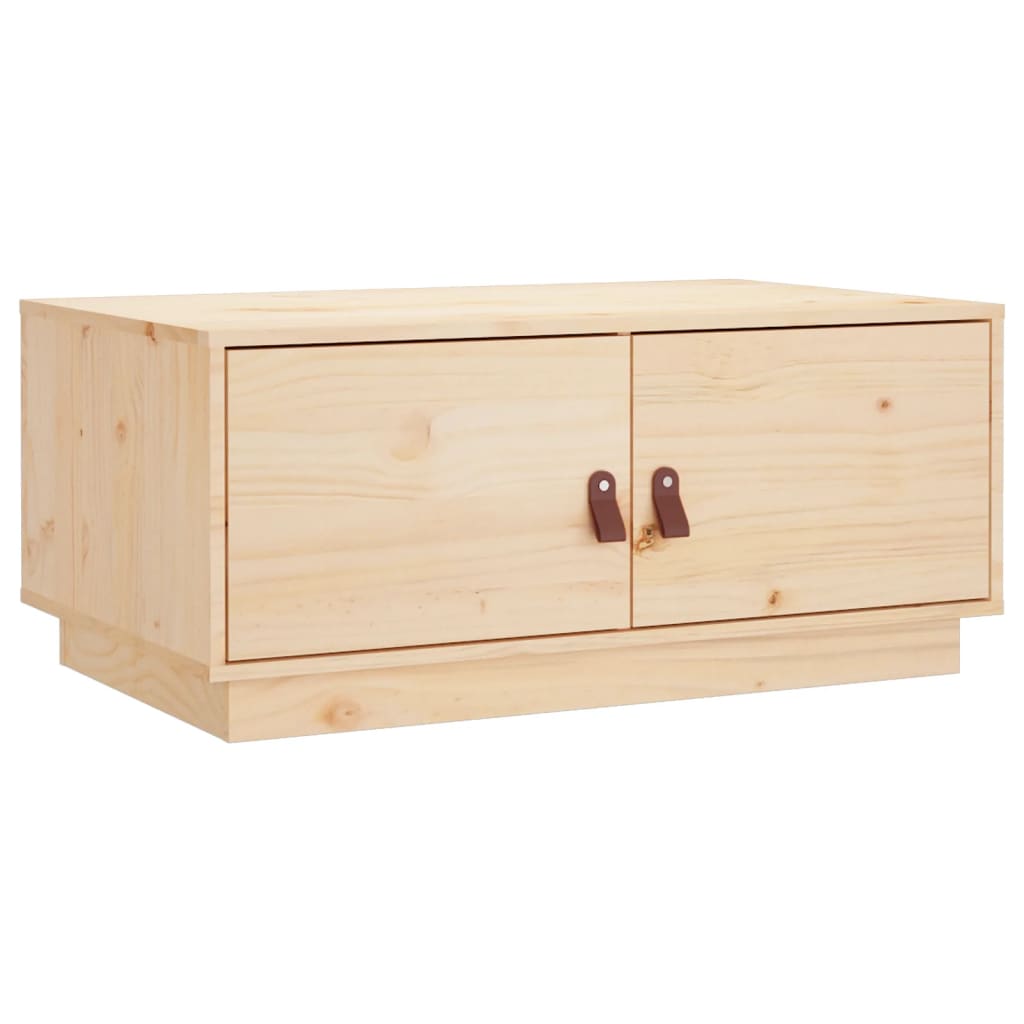 vidaXL Stolik kawowy, 80x50x35 cm, lite drewno sosnowe