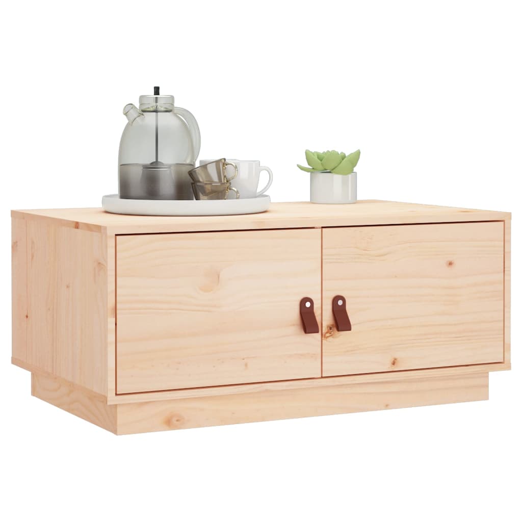 vidaXL Stolik kawowy, 80x50x35 cm, lite drewno sosnowe