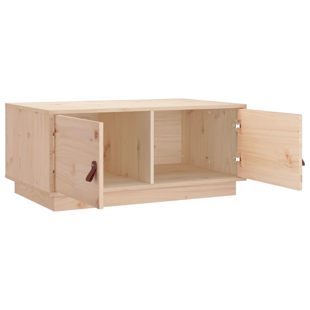 vidaXL Stolik kawowy, 80x50x35 cm, lite drewno sosnowe