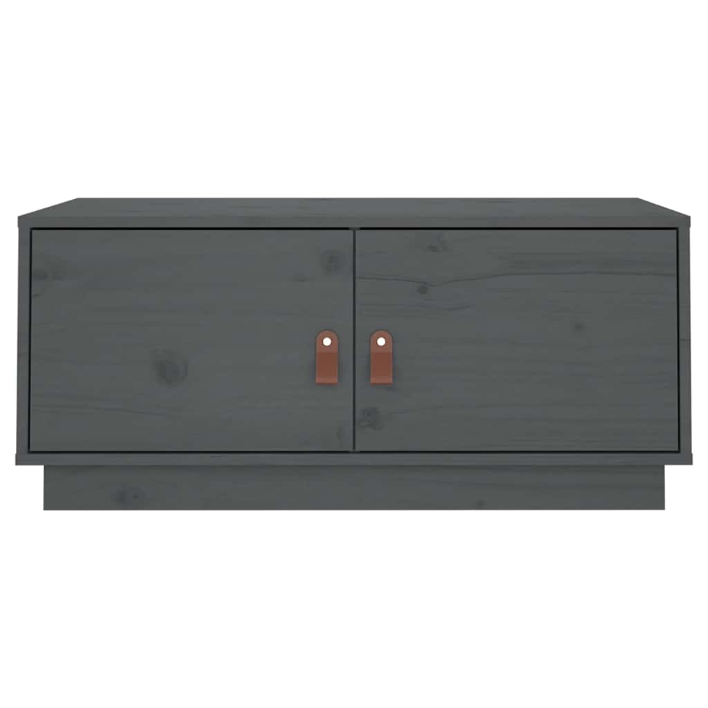 vidaXL Stolik kawowy, szary, 80x50x35 cm, lite drewno sosnowe