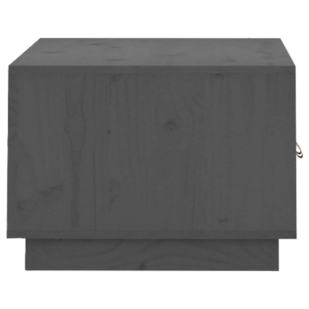 vidaXL Stolik kawowy, szary, 80x50x35 cm, lite drewno sosnowe