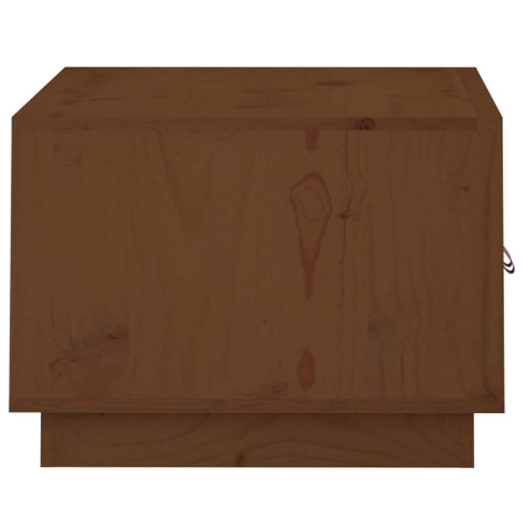 vidaXL Stolik kawowy, miodowy brąz, 80x50x35 cm, lite drewno sosnowe
