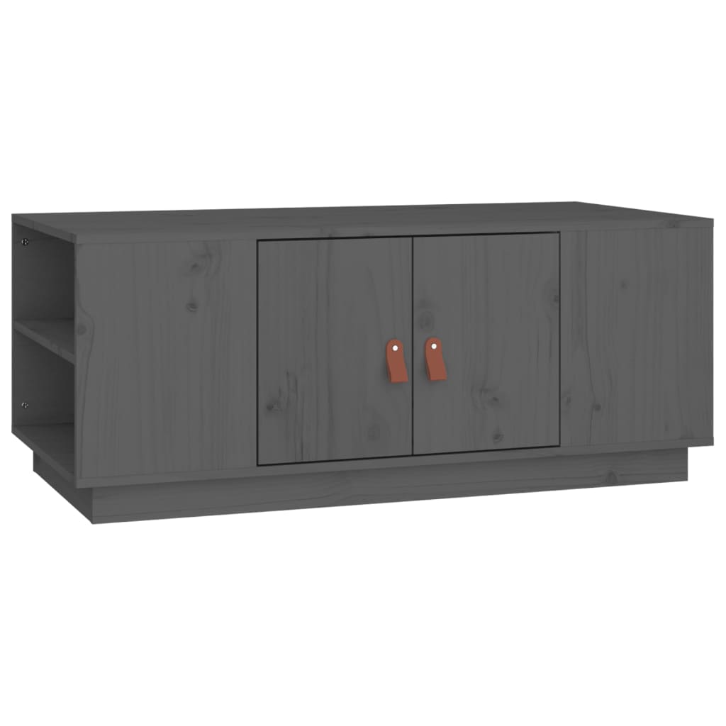 vidaXL Stolik kawowy, szary, 100x50x41 cm, lite drewno sosnowe
