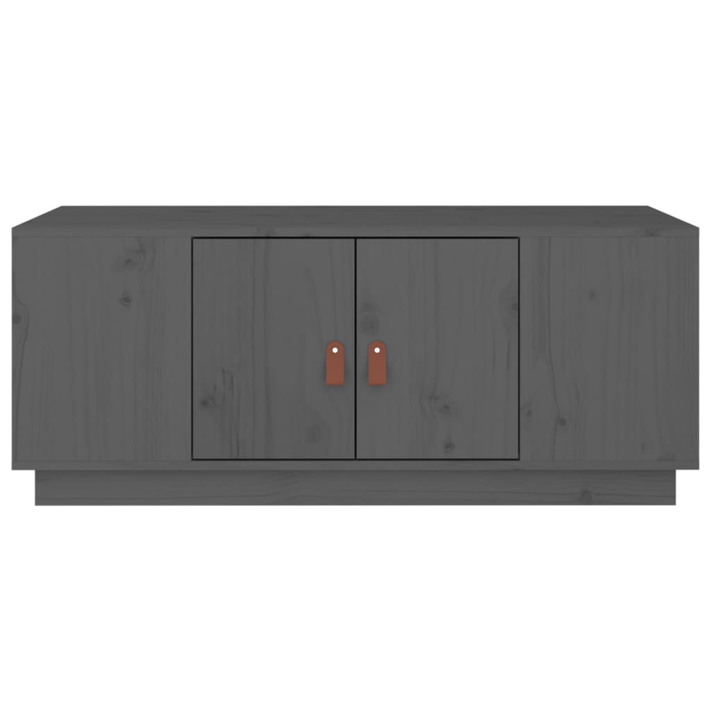 vidaXL Stolik kawowy, szary, 100x50x41 cm, lite drewno sosnowe