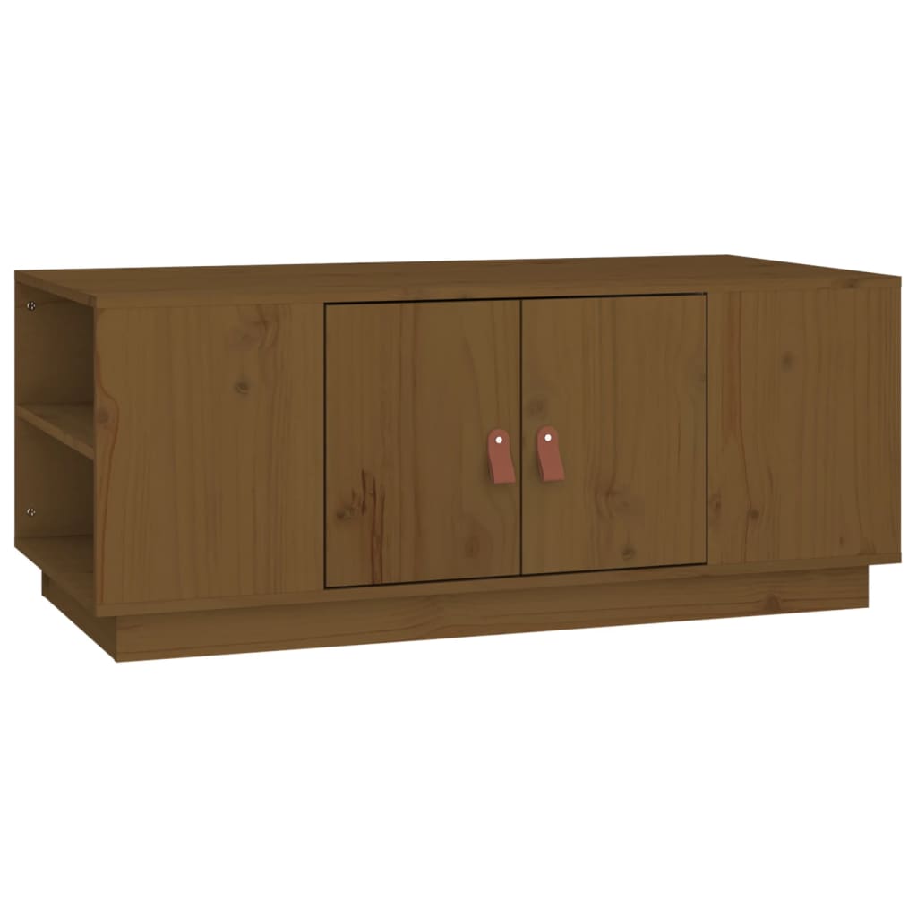 vidaXL Stolik kawowy, miodowy brąz, 100x50x41 cm, lite drewno sosnowe