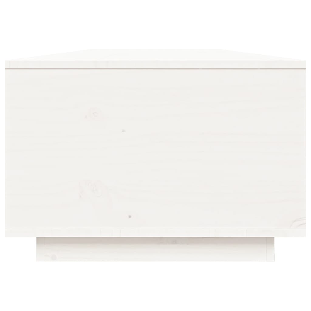 vidaXL Stolik kawowy, biały, 80x50x35,5 cm, lite drewno sosnowe