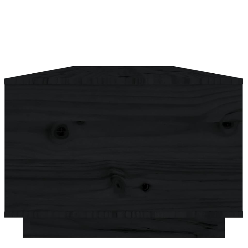vidaXL Stolik kawowy, czarny, 100x50x35 cm, lite drewno sosnowe