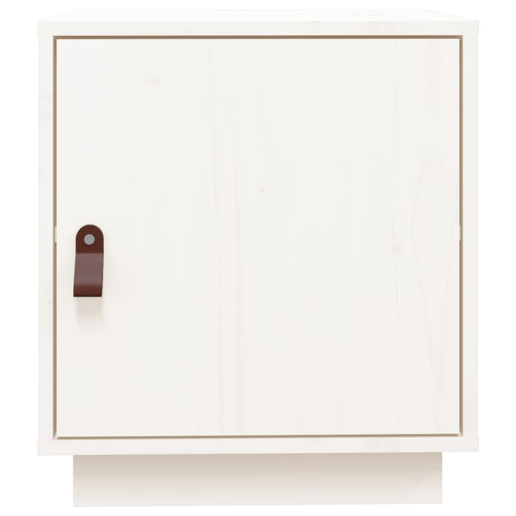 vidaXL Szafki nocne, 2 szt., białe, 40x34x45 cm, lite drewno sosnowe